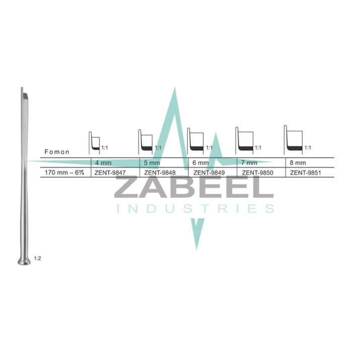 Fomon Chisels Osteotomes For Rhinoplasty Zabeel
