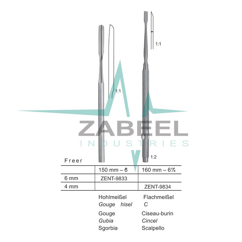 Freer Bone Chisels And Gouges Zabeel