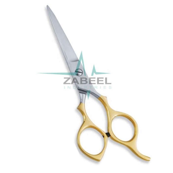 Hair Scissors With Golden Plating Handle Barber Scissor ZaBeel