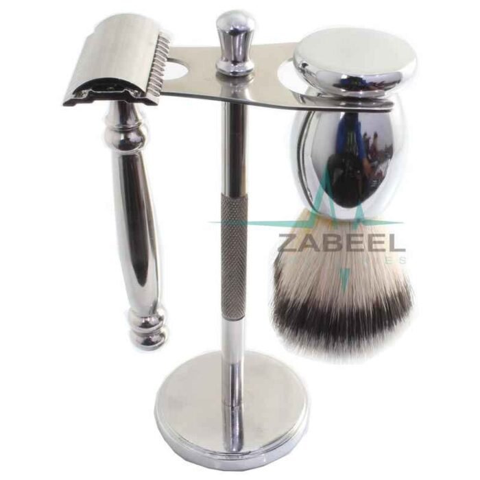 Heavy Weight Butterfly Razor And Pure Badger Brush 3-Piece ZaBeel