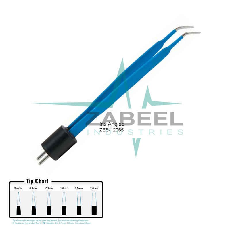 Iris Angled US Bipolar Forceps Zabeel