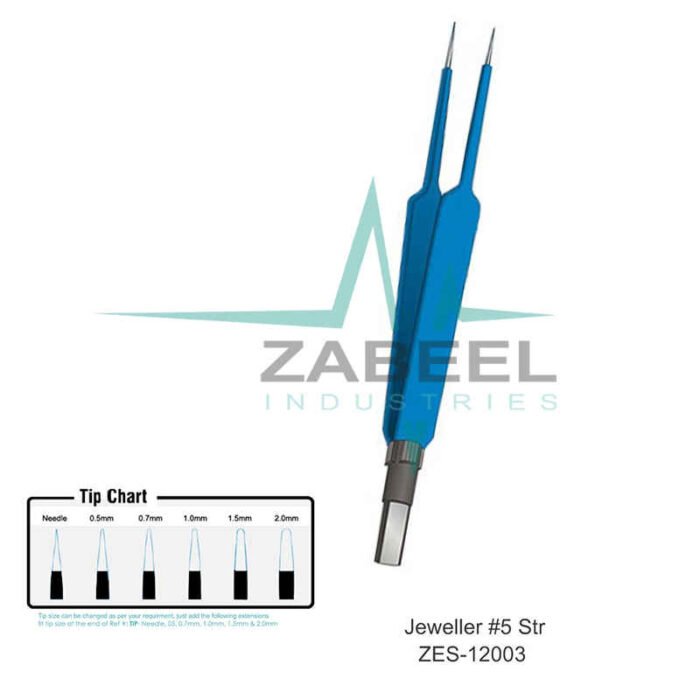 Jeweller #5 Str European Bipolar Forceps Zabeel