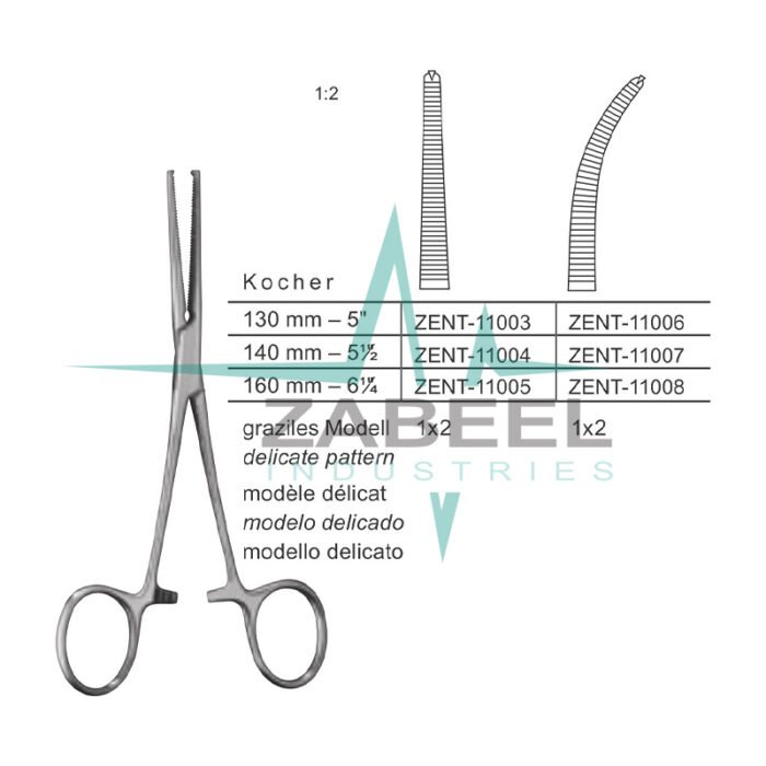 Kocher Haemostatic Forceps Zabeel