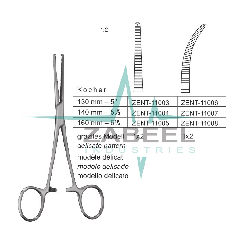 Kocher Haemostatic Forceps Zabeel