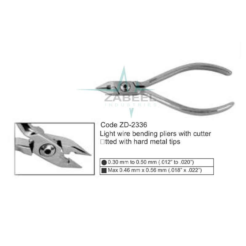 Light Wire Bending Pliers With Cutter With Hard Metal Tips Zabeel