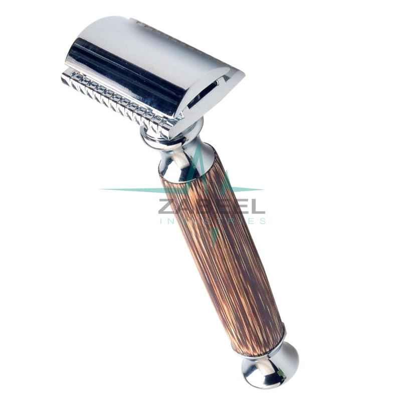 Men Shave Wood Handle Bamboo Safety Razor ZaBeel