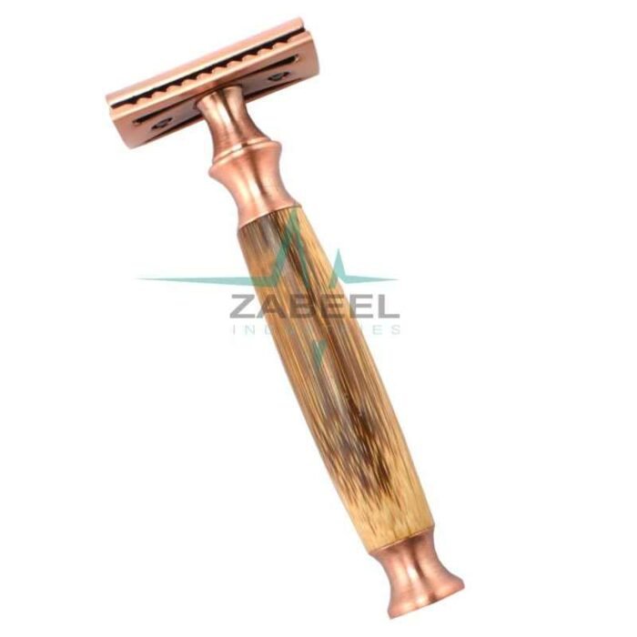Mens Shaving Metal Razor Double Edge Bamboo Handle Shaving Safety Razor Zabeel