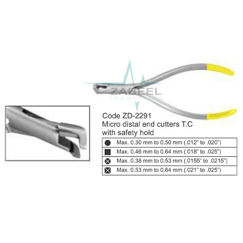 Micro Distal End Cutters T.C With Safety Hold Zabeel