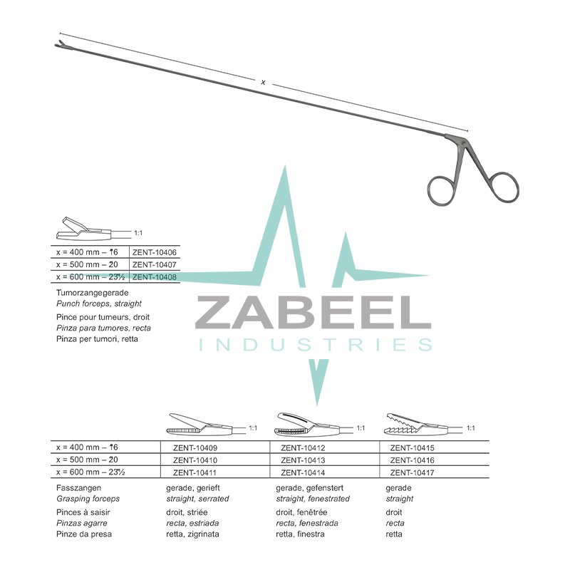 Micro-Instruments For Laryngo-Broncho-Esophagoscopy Zabeel