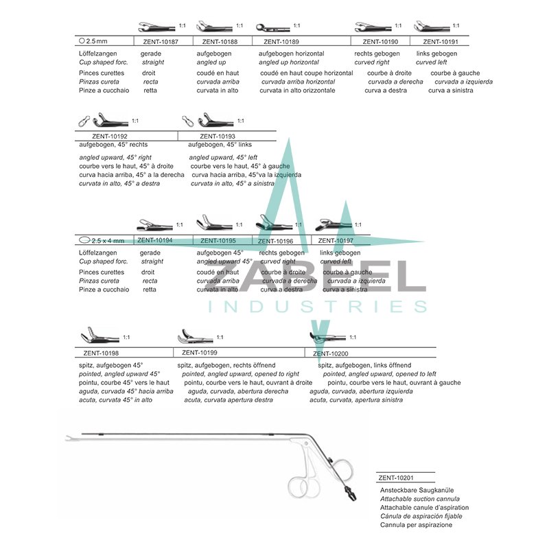 Micro-Instruments For laryngology Zabeel