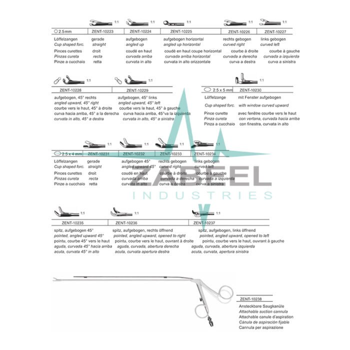 Micro-Instruments For laryngology Zabeel