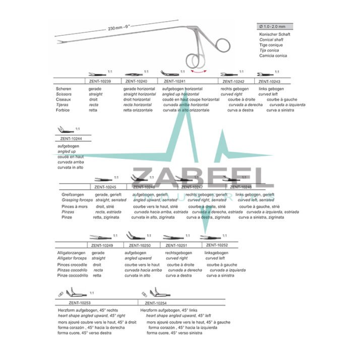 Micro-Instruments For laryngology Zabeel