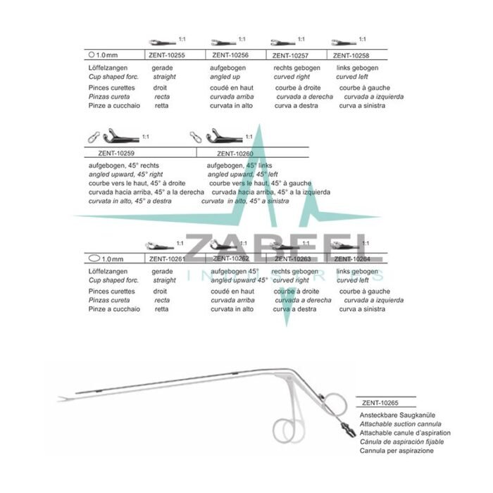 Micro-Instruments For laryngology Zabeel