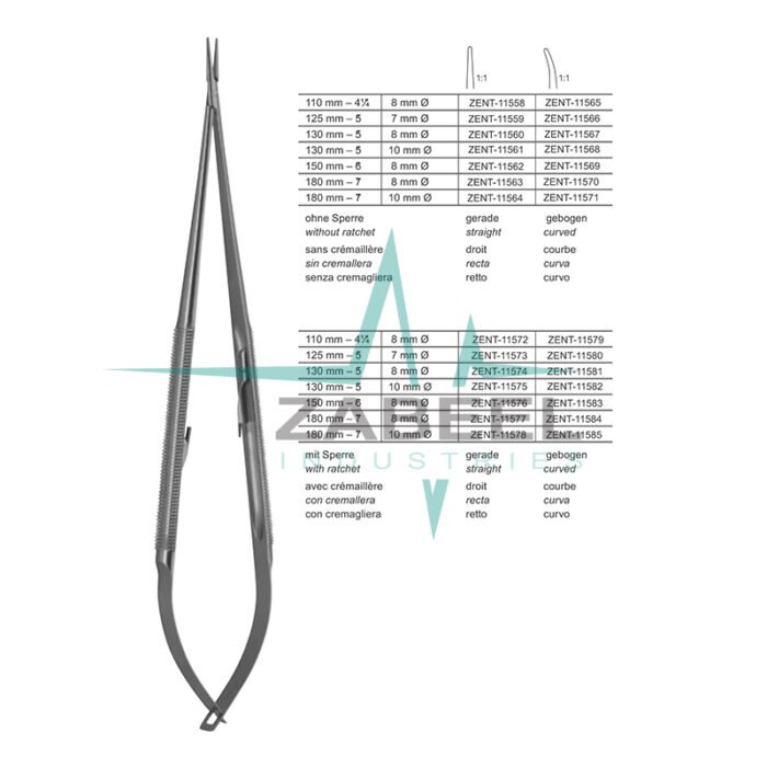 Micro Needle Holders With Round Handle Zabeel