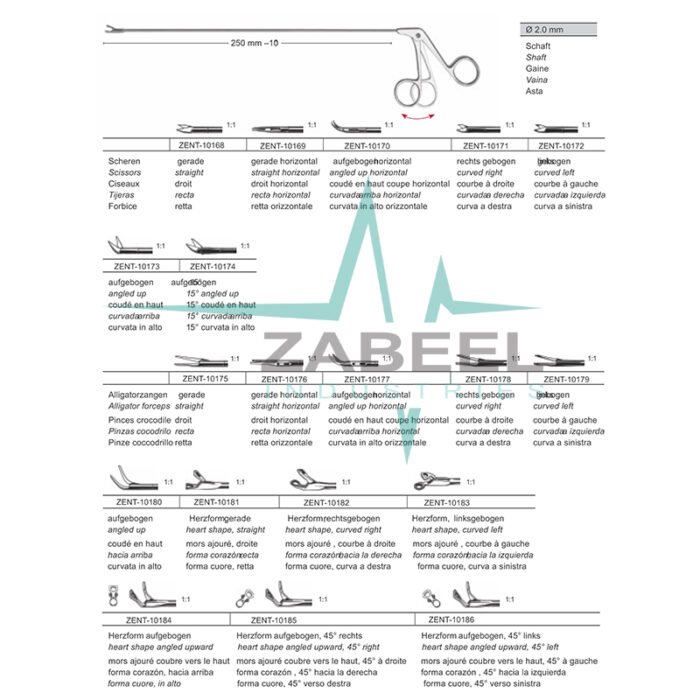 Micro-instruments for laryngology Zabeel