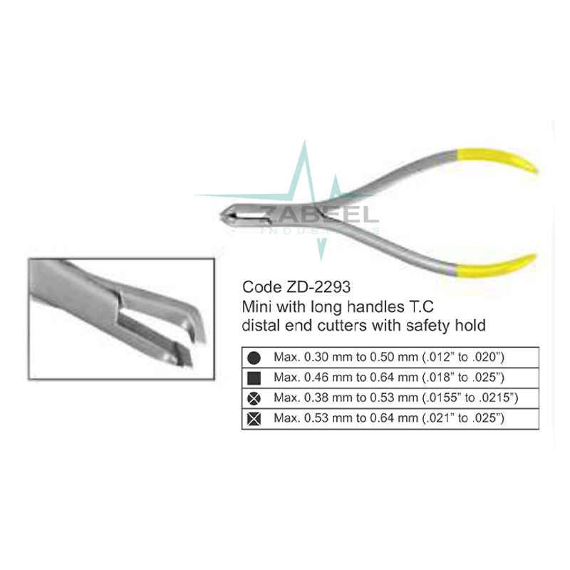 Mini With Long Handles T.C Distal End Cutters With Safety Hold Zabeel