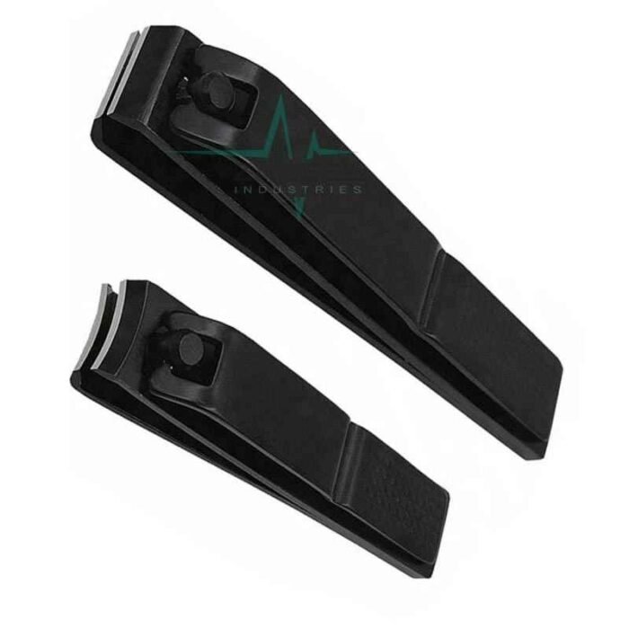 Nail Clipper Set Black Stainless Steel Deluxe Fingernail and Toenail Clipper Cutter ZaBeel