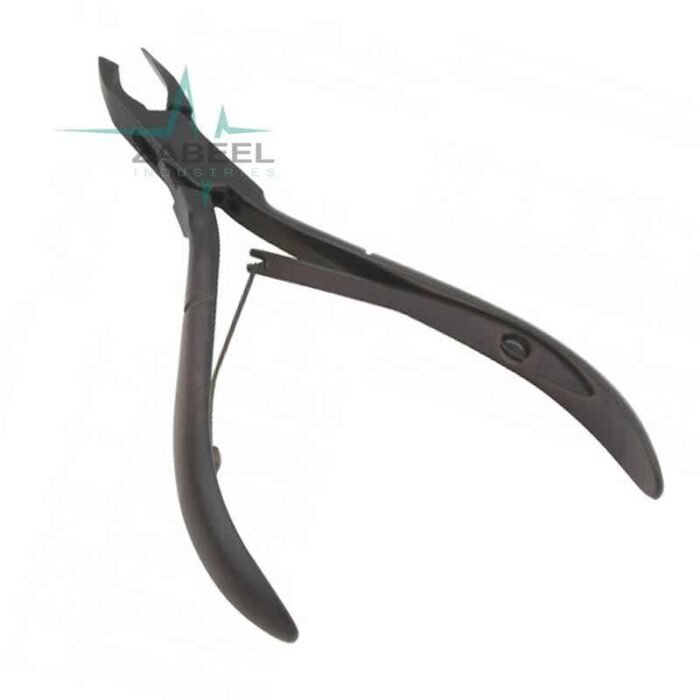 Nail Nipper Pointed D/S Black Chrome Plated Zabeel