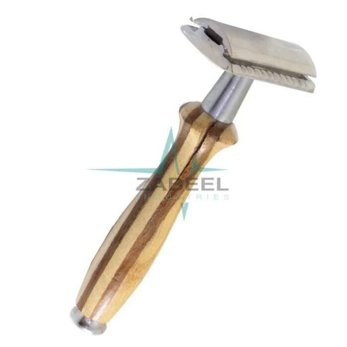 Natural Wood Handle Double Edge Safety Razor ZaBeel
