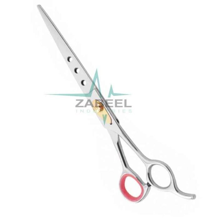 Perforated Pet Grooming Shears With Finger Rest ZaBeel Perforated Pet Grooming Shears With Finger Rest ZaBeel