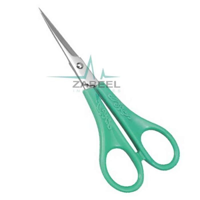 Plastic Handle Scissors Green Color ZaBeel