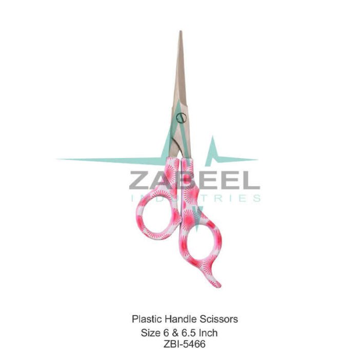 Plastic Handle Scissors Pink Zabeel