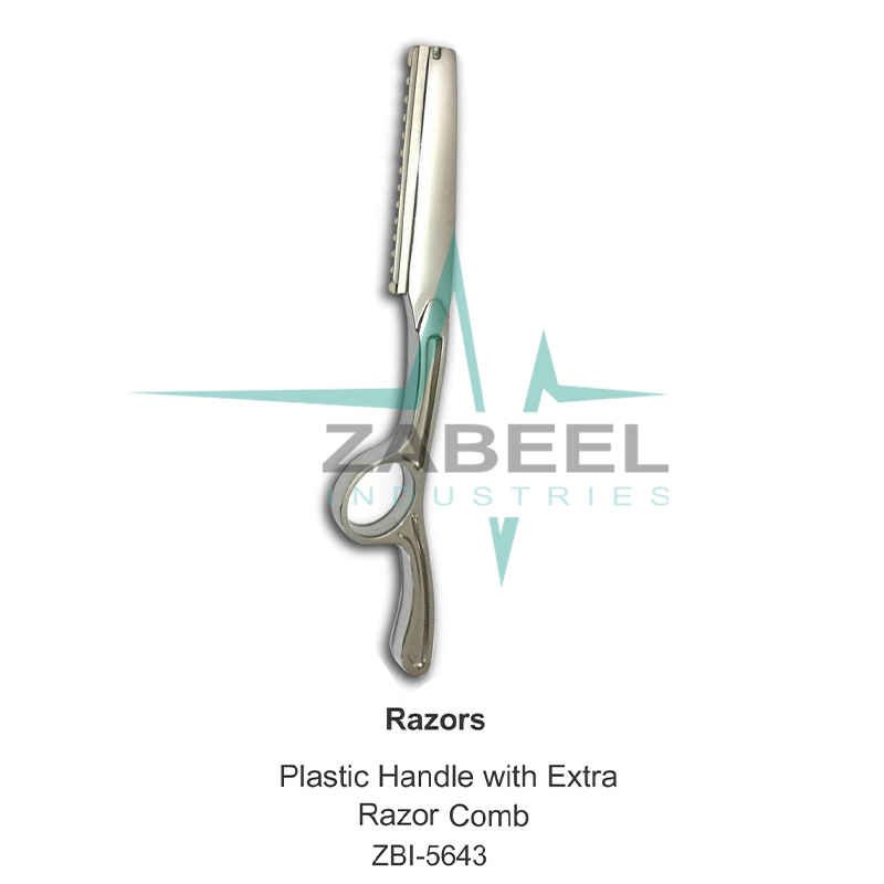 Plastic Handle with Extra Razor Comb Zabeel