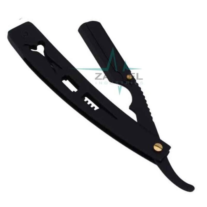 Professional Barber Salon Straight Cut Throat Shaving Razor Black Color ZaBeel