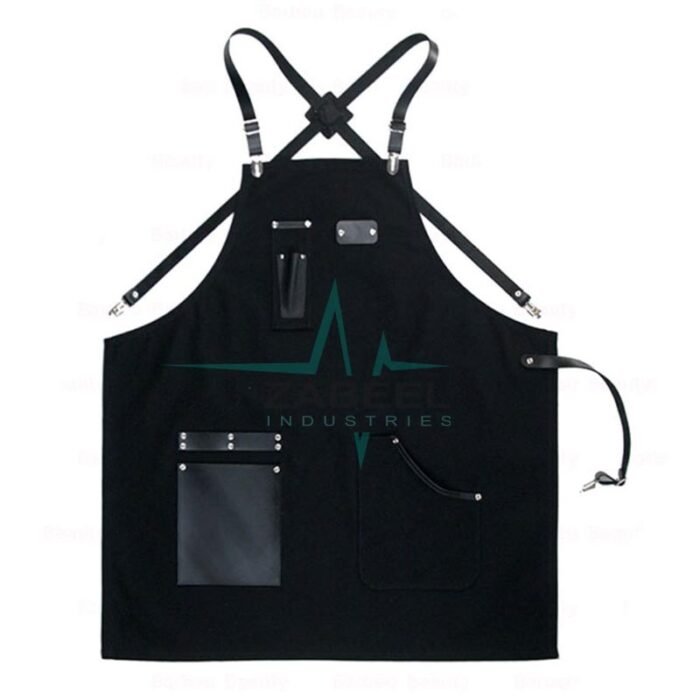 Professional Black Leather Hairdressing Barber Apron Cape Barber Hairstylist ZaBeel
