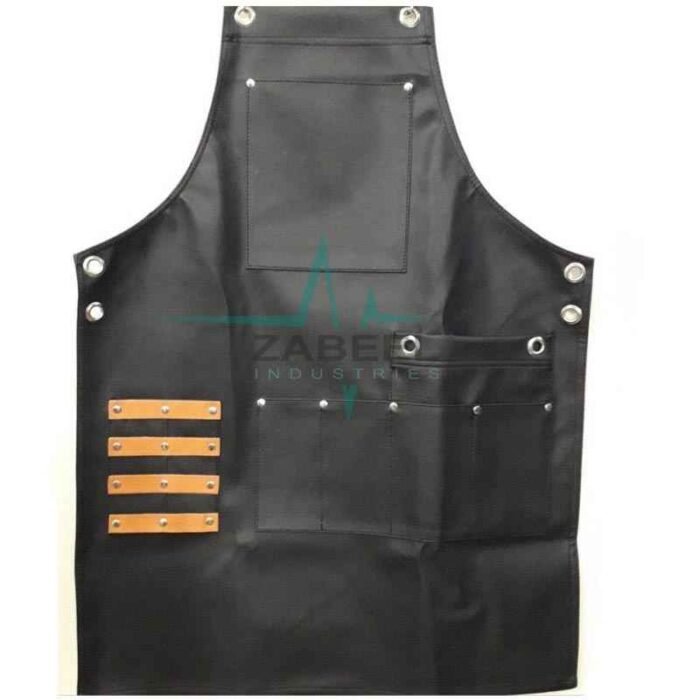 Professional Black Leather Hairdressing Barber Apron Cape Barber Hairstylist Black ZaBeel