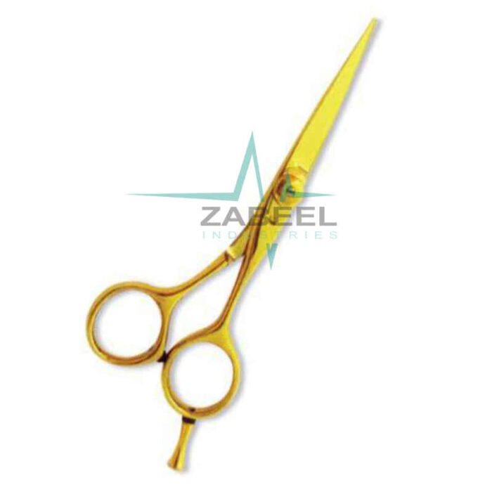 Professional Cutting Scissors With Razor Edge Full Gold ZaBeel