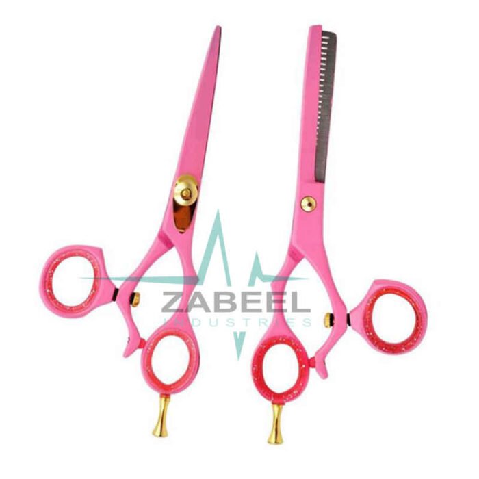 Professional Cutting Set Scissors Pink Color ZaBeel