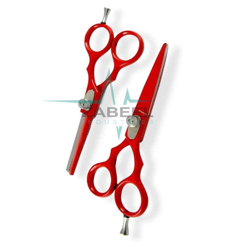 Professional Cutting Set Scissors Red Color ZaBeel