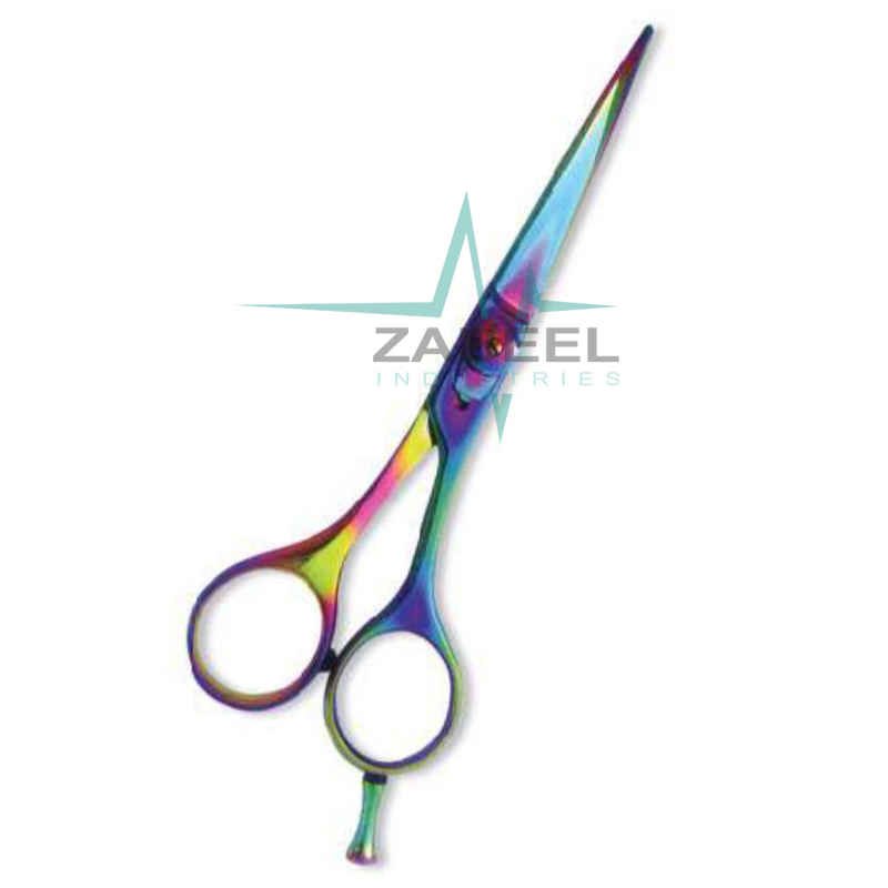 Professional Hair Cutting Scissor With Razor Edge. Multicolor Coating ZaBeel