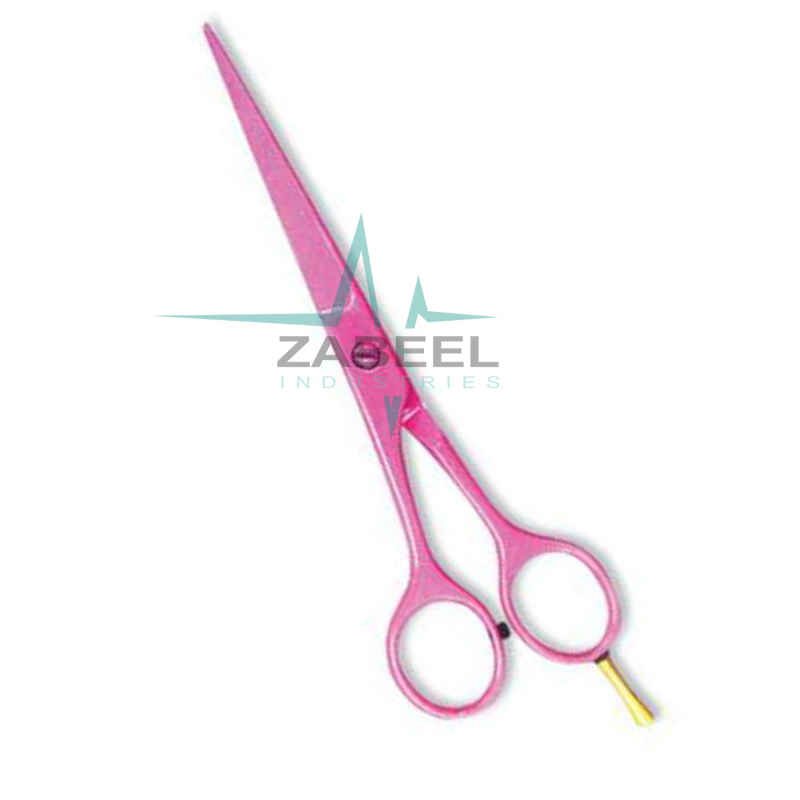 Professional Hair Cutting Scissor With Razor Edge. Pink Color Coating ZaBeel