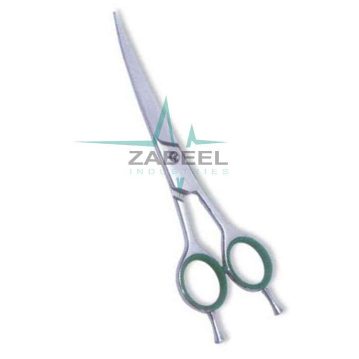 Professional Hair Cutting Scissor With Razor Edge. Satin Finish Curved ZaBeel