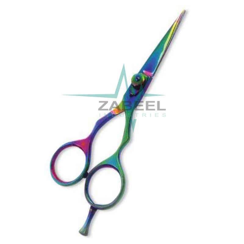 Professional Hair Cutting Scissor with Razor Edge Edge. Multi Color Coating ZaBeel