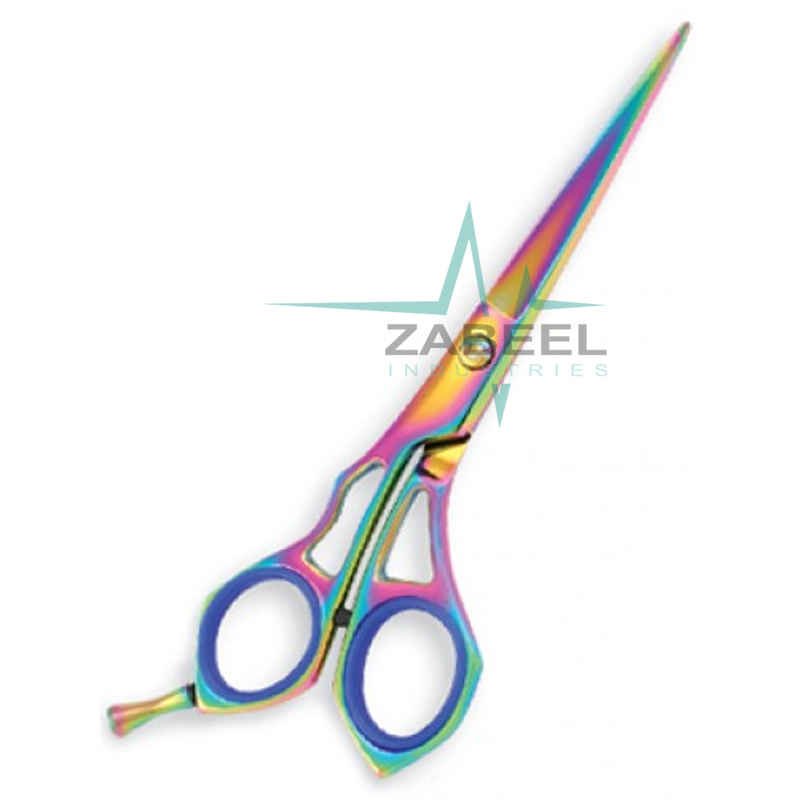 Professional Hair Cutting Scissor with Razor Edge Multi Color Coating ZaBeel