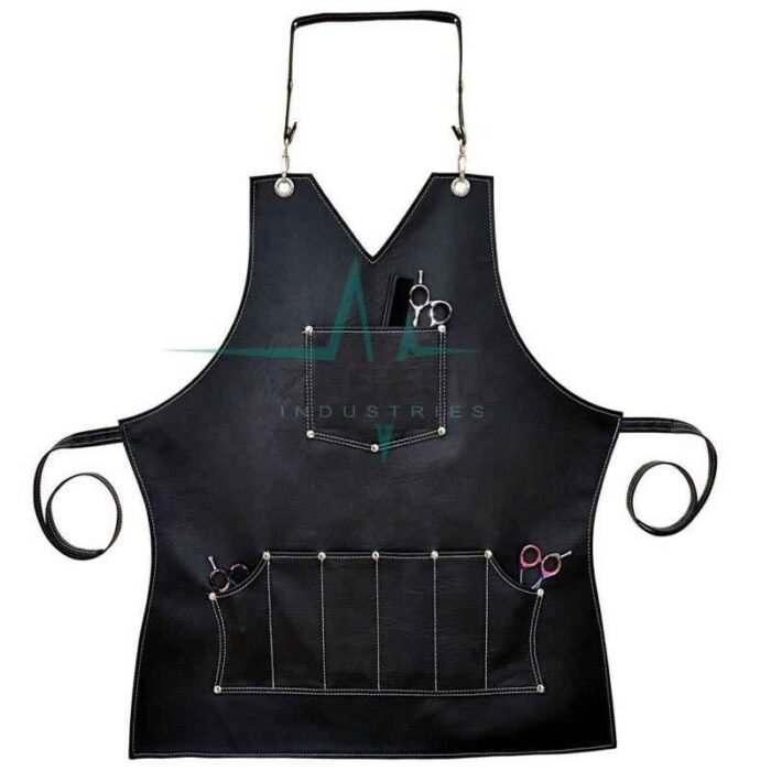 Professional Leather Hairdressing Barber Apron Cape Barber Hairstylist Black ZaBeel