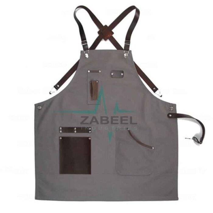 Professional Leather Hairdressing Barber Apron Cape Barber Hairstylist Gray ZaBeel