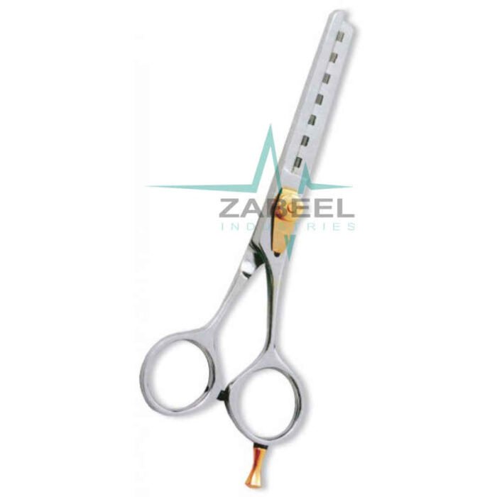Professional Thinning Scissor One Blade Teeth & One Blade Razor. Mirror Finish Zabeel