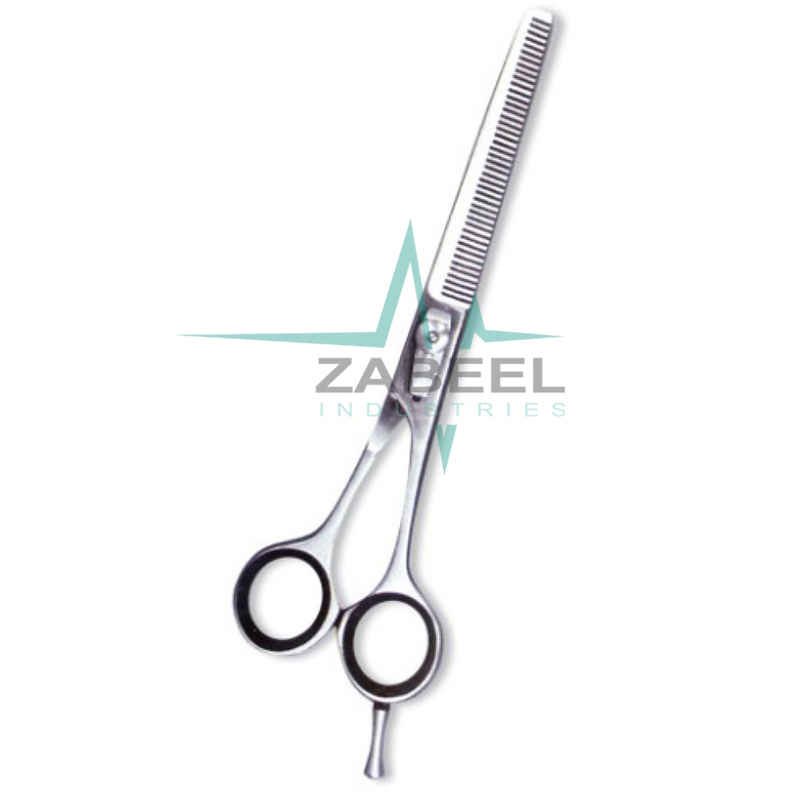 Professional Thinning Scissor. One Blade Teeth And One Blade Razor. Mirror Finish Zabeel