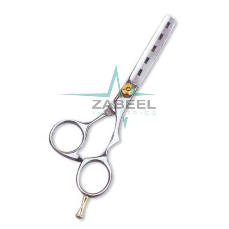 Professional Thinning Scissor. One Blade Teeth & One Blade Razor. Mirror Finish Zabeel