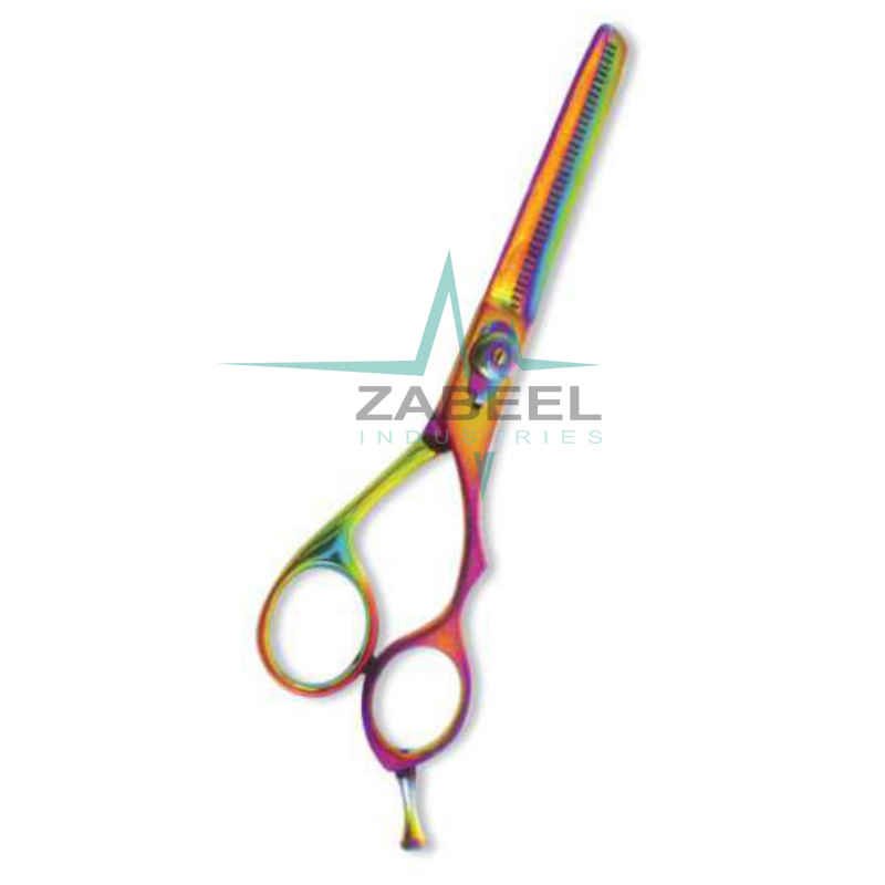 Professional Thinning Scissor. One Blade Teeth & One Blade Razor. Multi color Coating