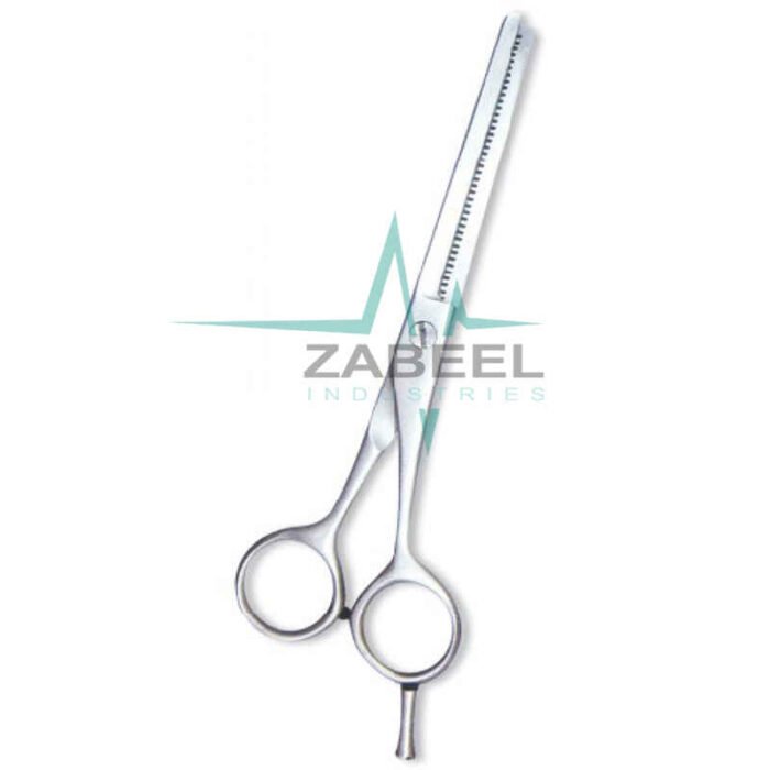 Professional Thinning Scissor. One Blade Teeth & One Blade Razor. Satin Finish