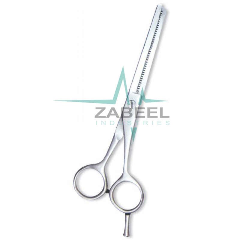 Professional Thinning Scissor. One Blade Teeth & One Blade Razor. Satin Finish