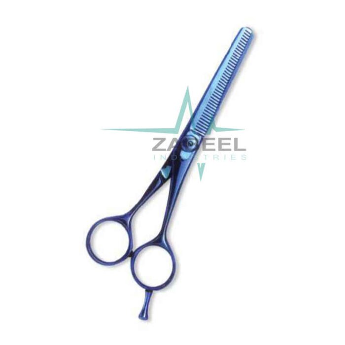 Professional Thinning Scissors One Blade Teeth & One Blade Razors Blue Color ZaBeel Professional Thinning Scissors One Blade Teeth & One Blade Razors Blue Color ZaBeel