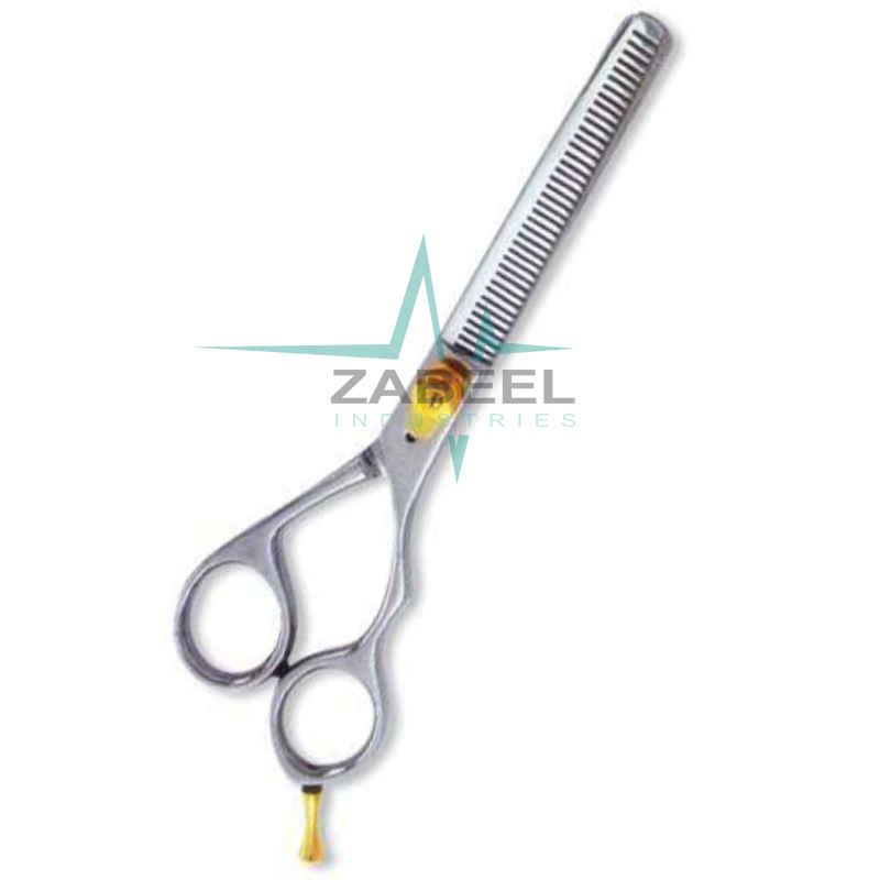 Professional Thinning Scissors One Blade Teeth & One Blade Razors Mirror Finish Zabeel