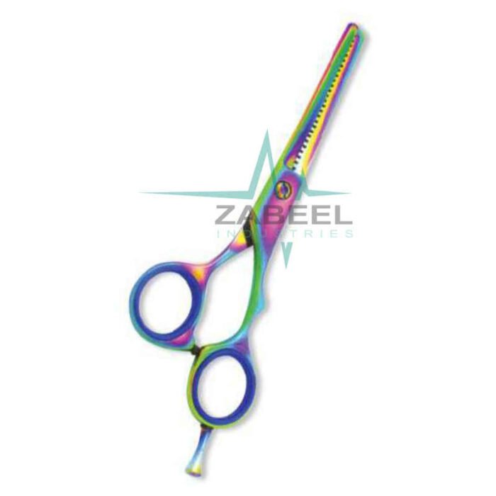 Professional Thinning Scissors One Blade Teeth & One Blade Razors Multi Color ZaBeel