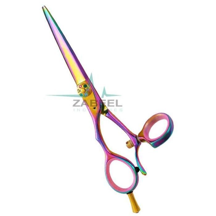 Rainbow Coated Hairdressing Cutting Shear Swivel Scissors ZaBeel Rainbow Coated Hairdressing Cutting Shear Swivel Scissors ZaBeel